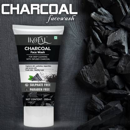 IKOTAL Charcoal  For Oil Control | Glowing Fresh Skin Tone For Men Women Face Wash