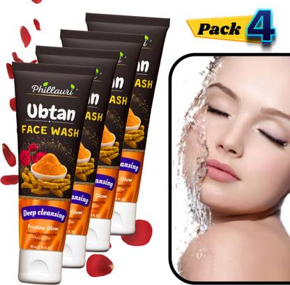 Phillauri Ubtan Natural | Anti-Tan For all Skin Types with Turmeric& Saffron  Face Wash