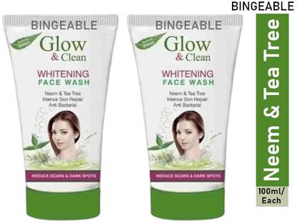Crynn Glow & Clean Whitening  with Neem & Tea Tree (100ml, Set of 2) Face Wash
