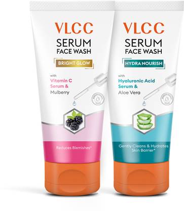 VLCC Vitamin C & Mulberry Serum Facewash for Blemishes & Free Hyaluronic Acid & Aloe Vera Face Wash