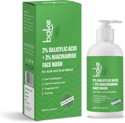 Bake 2% Salicylic Acid 3% Niacinamide  for Acne & Acne Marks-100ml Face Wash