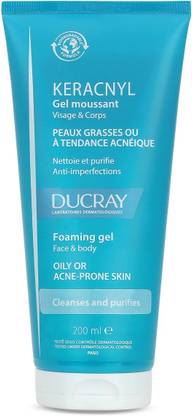 DUCRAY Keracny l Foaming Gel |Facewash for Oily skin, Acne , Pimples| Face Wash