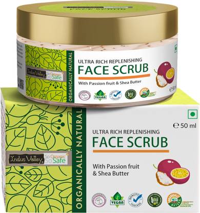 Indus Valley Ultra Rich Replenishing Fruit Scrub - Made with Shea Butter and Fruits Face Wash