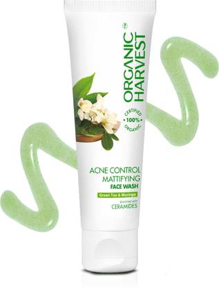 Organic Harvest Acne Control Mattifying: Green Tea & Moringa | Control Oil and Prevent Acne Face Wash