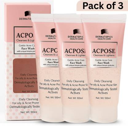 DERMA TOPICS HEALTH CARE Acpose Acne Care  Face wash for Oily-Acne Prone Skin & for Improve Complexion Face Wash