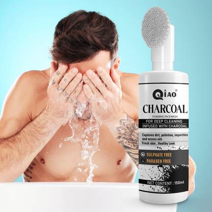 Qiao Charcoal For Men & Women For Radiance & Clear Face ,, Removes Impurities Face Wash