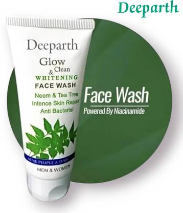 Deeparth Glow & Clean Neem And Tea Tree Whitening 100ml, Reduces Scars & Dark Spots, pimple control, for skin brightning, for all skin types DNFW06 Face Wash