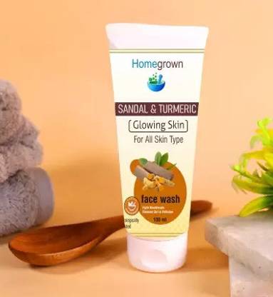 Home Grown Skin Healer - Enriched with Turmeric & Sandal, Yellow, pack of 2 Face Wash