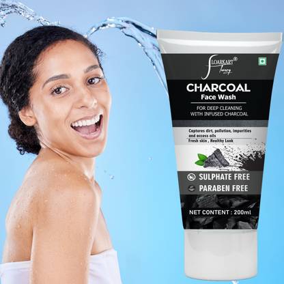 Floarkart Charcoal  To Remove Tanning & Dirt| Refines Skin Tone| Men & Women Face Wash