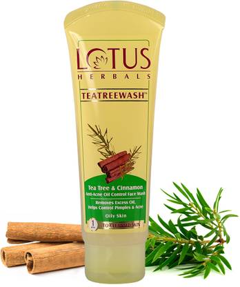 LOTUS HERBALS Tea Tree & Cinnamon Anti Acne Oil Control Face Wash