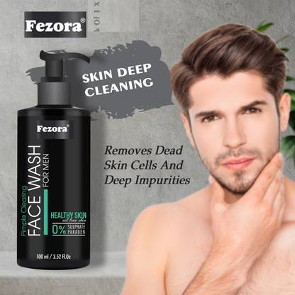 Fezora Fairness For Men, For Oily Skin, Whitening, Dark Spot Removal  100 ml Face Wash