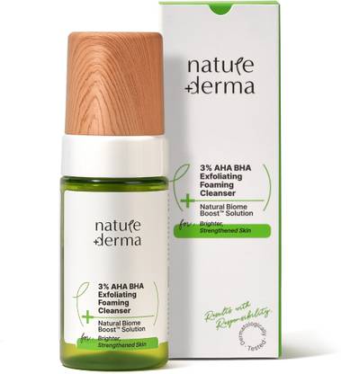 Nature Derma 3% AHA BHA Facewash with 100% Natural Biome-Boost™ Solution: Face Wash