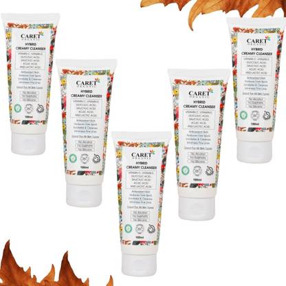 Caret Organic Hybrid Creamy Cleanser  With Liquorice Extract | Pack Of 5 Face Wash