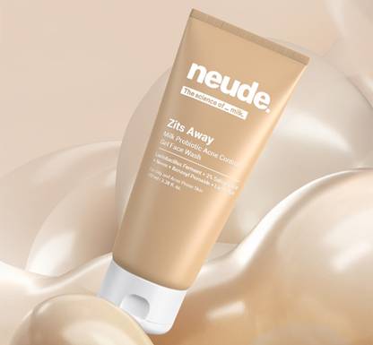 Neude Zits Away Milk Probiotic Acne Conrol Gel  with 2% Salicylic Acid, Neem Face Wash