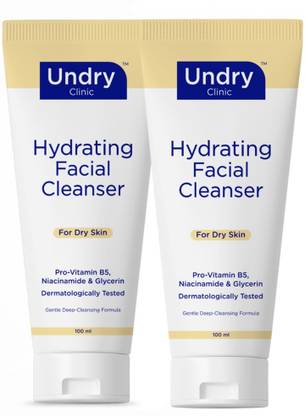 Undry Hydrating Facial Cleanser for Dry Skin Pack of 2 Face Wash