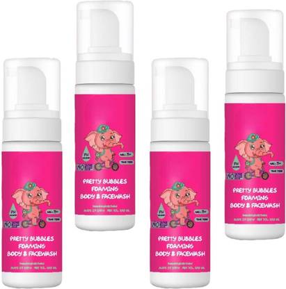 DOOMSDAY PRETTY BUBBLES FOAMING BODY & FACEWASH FOR SOFT & SILKY SKIN PACK OF 100ml x 4 Face Wash