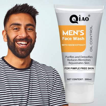 Qiao Anti Pollution  For Men ~ Reduces Wrinkles, Skin Purify & Deep Detox Face Wash