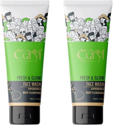 CARYL Fresh & Glow  Combo 100ml Each-With Aloevera,Turmeric and Kiwi Extract Face Wash