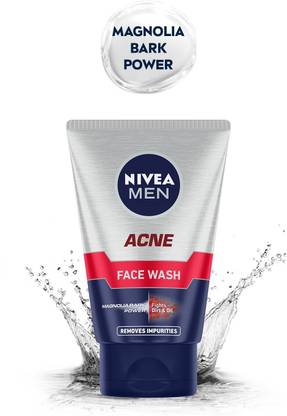 Nivea Men Acne, Fights Acne & Pimple, Removes Excess Oil & Impurities , For All Skin Types Face Wash