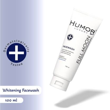 Humor Luxury Full Moon Skin Brightening  for Glowing Skin – Seaweed, Glycolic Acid, Aloe Vera & Niacinamide |Dermatologically Tested Face Wash