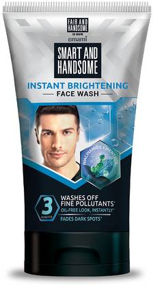 Smart and Handsome Instant Brightening |Washes off Fine Pollutants Face Wash