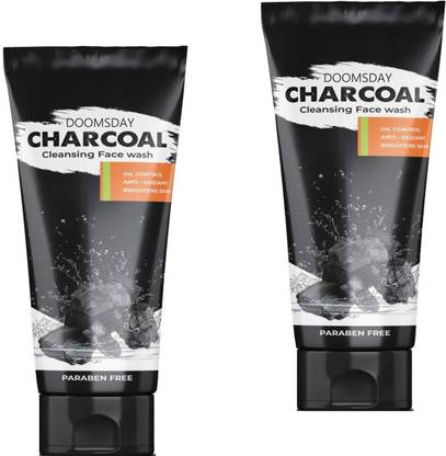 DOOMSDAY MORVIN CHARCOAL FACEWASH FOR DEEP CLEANING & GLOWING SKIN Pack OF - 2 Face Wash