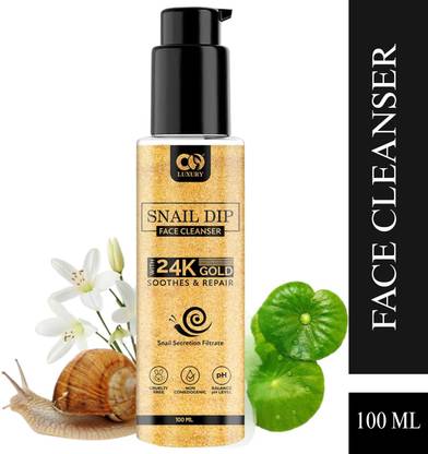 CO Luxury Snail Dip Skin Repair Gentle Face Cleanser | Active Snail Secretion Filtrate | For Skin Repair & Hydration | Women & Men | All Skin Types Face Wash