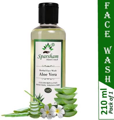 SPARSHAM Herbal Aloevera  Anti Acne Youthful Glow Moisturizing Sun Protection Face Wash