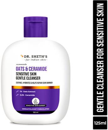 Dr. Sheth's Oats & Ceramide Deep Nourish Cleanser For Sensitive, Soothing & Non-Drying Face Wash