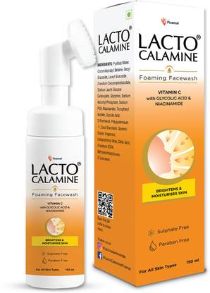 Lacto Calamine Vitamin C Foaming Face wash| Brightens skin & control blackheads & whiteheads Face Wash