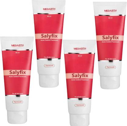 FLORENTHA SALYFIX ACNE CONTROL FACEWASH FOR CLEASING SOFT SKIN PACK OF 60ml x 4 Face Wash