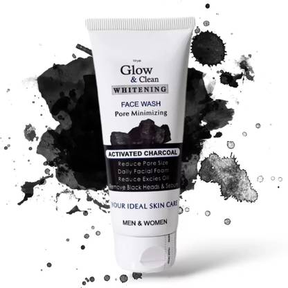 wryak Glow & Clean Whitening , Activated Charcoal, Pore Minimizing 100ml x 1 Face Wash