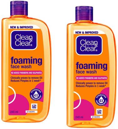 Clean & Clear Foaming Facewash 240ml (Pack of 2) Face Wash