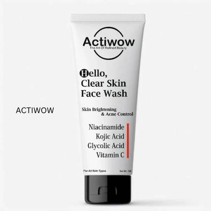 ACTIWOW Hello  with Vitamin B3 for Skin Brightening Face Wash