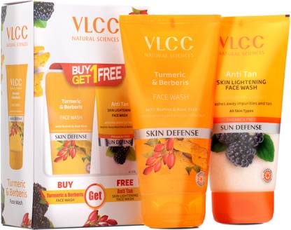 VLCC Turmeric & Berberis And Anti Tan Skin Lightening  Face Wash