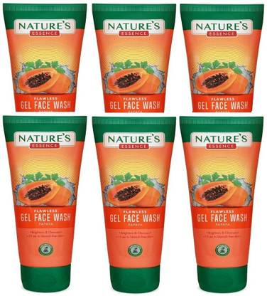 Nature's Essence Flawless Papaya Gel (Pack of 6) Face Wash