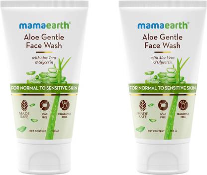 Mamaearth Aloe Gentle  with Aloe Vera & Glycerin for Sensitive Skin (Pack of 2) Face Wash