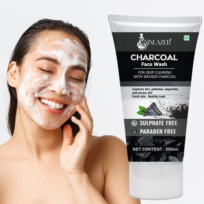 inlazer Charcoal Foam  For Glow & Brightening |Skin Illumination For Men Women Face Wash