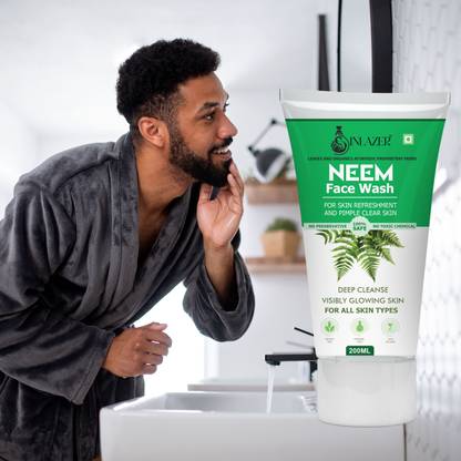 inlazer Hyderating Neem Facewash For Men Women`Anti-acne & Pimples & Whitehead Remover Face Wash