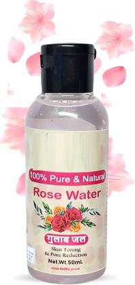 ShopCircuit 100% Organic Rose Water Face Mist 50 ml - Natural Face wash for Glowing, Hydrated Skin and Open Pore Tightening, Unisex Gulab Jal for Women & Men Face Wash