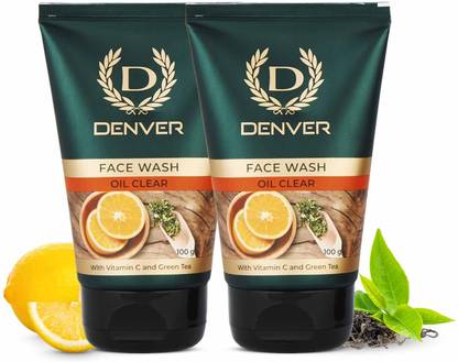 DENVER Oil Clear Facewash With Vitamin C and Green Tea Combo ( 2 X 100 gm ) Face Wash
