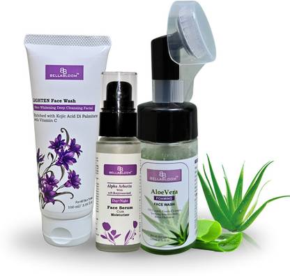 BellaBloom "Complete Skincare Bundle: BellaBlom , Serum Moisturizer, and Foaming Cleanser Set for Radiant Skin" Face Wash