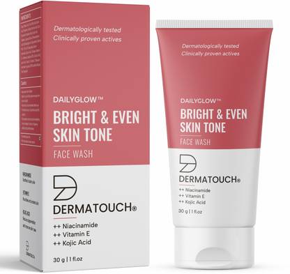 Dermatouch Bright & Even Tone  with Niacinamide, Vitamin E and Kojic Acid Face Wash
