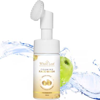 White Leaf Apple Cider Vinegar Foaming  With Brush For Anti Acne And Pimples Clear Face Wash