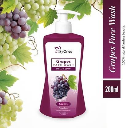 Tryones Grapes  - Instant Glow, Oil Clear Formula Man & Woman All Skin Types Face Wash