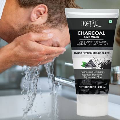 IKOTAL Charcoal  / Men & Women / Detoxifies From Within / Restores Skin Cells Face Wash