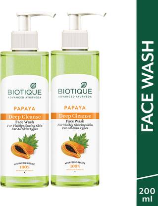BIOTIQUE Papaya Deep Cleanse For Glowing Skin  Tan removal and Brightning Face Wash