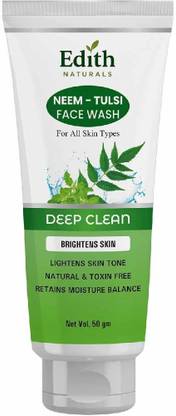 EDITH NATURALS Neem & Tulsi I Reduce Dark Spots I SLS & Paraben Free -  Face Wash