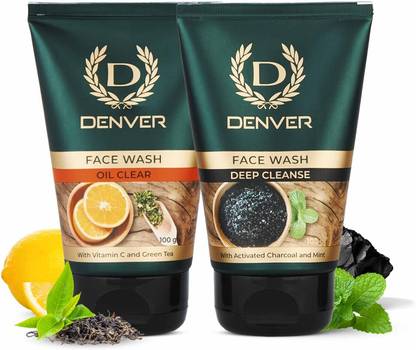 DENVER Deep Cleanse and Oil Clear Combo ( 2 X 100 gm ) Face Wash