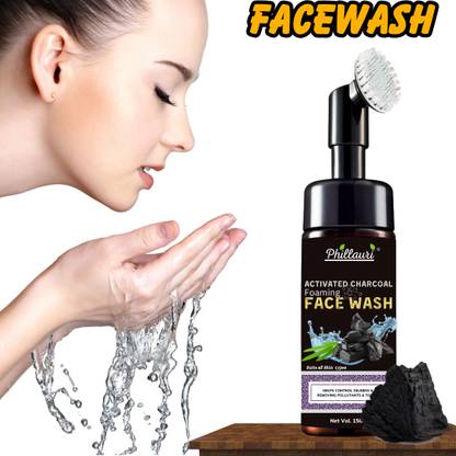 Phillauri Skin Brightening with Activated Charcoal Foaming Face Wash